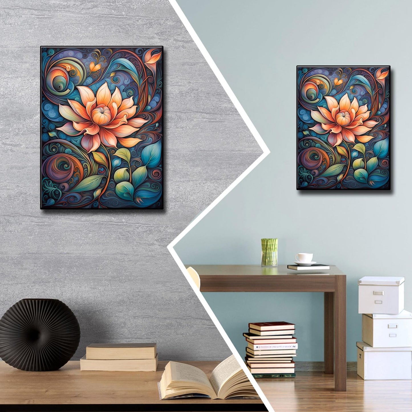 Huacan Diamond Art Kits for Adults Flower AB Drills Diamonds Painting Kit DIY Full Round Drill Paintings for Home Wall Decor Picture Size 12 * 12 Inch (Flower 5)