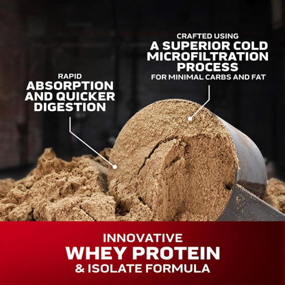 Muscletech Whey Protein Powder (Double Rich Chocolate, 5LB) - Nitro-Tech Whey Protein Isolate Smoothie Mix for Lean Muscle & Recovery - 24g of Whey Gold Protein for Women & Men - Packaging May Vary