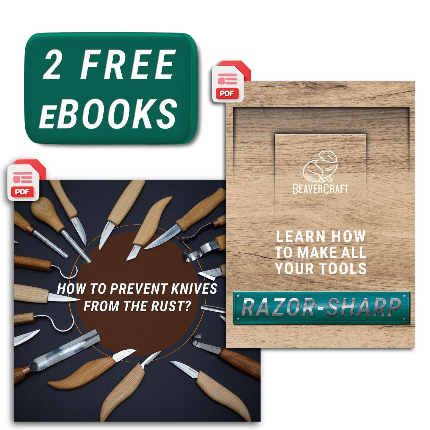 BeaverCraft Wood Carving Kit for Beginners S16 – Whittling Knives Sloyd, Chip Wood Carving Knife, Basswood Blocks for Carvers - Whittling Tools Set
