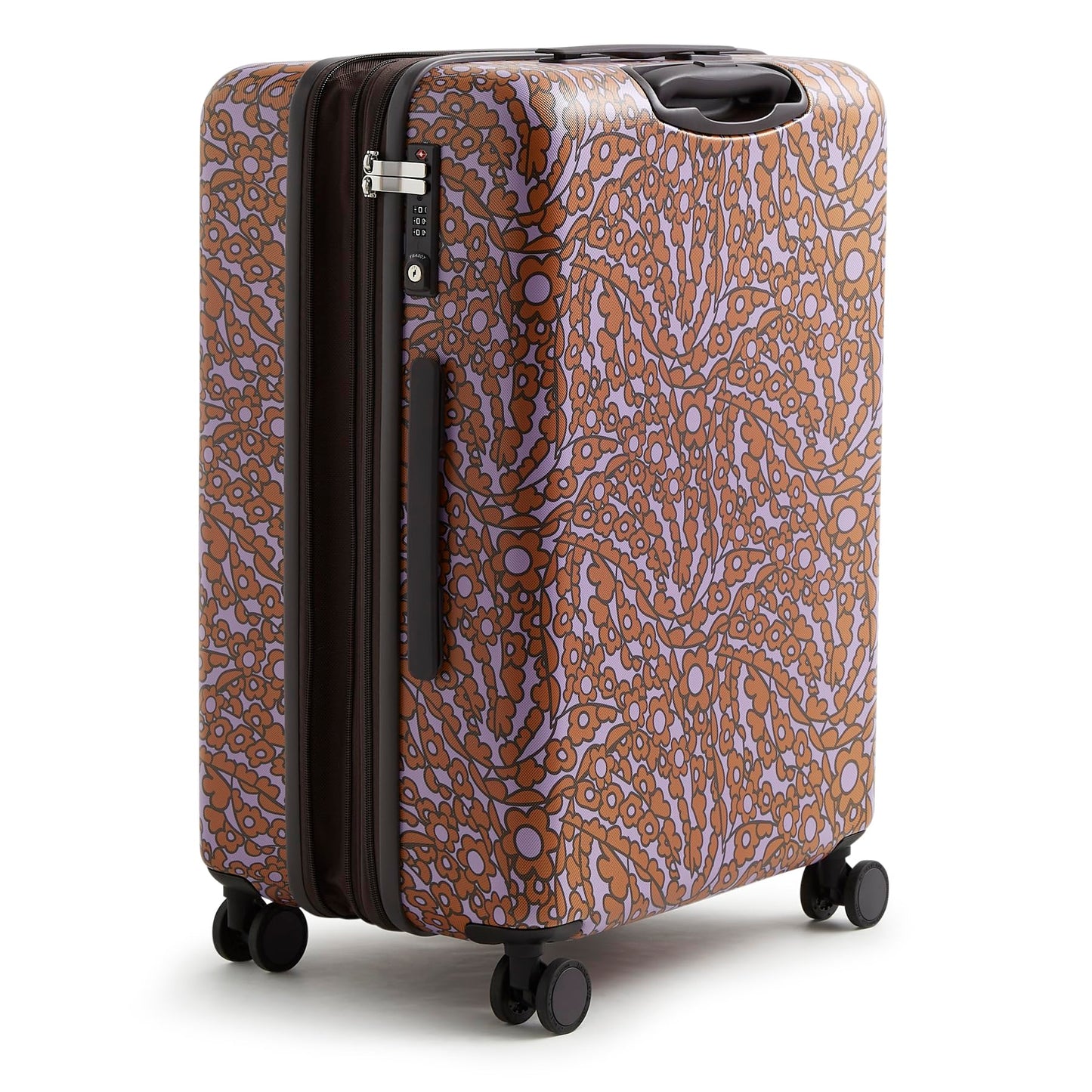 Vera Bradley Women's Hardside Luggage 26 Inch Adair Spinner, Tiny Garden Lavender Frost, One Size