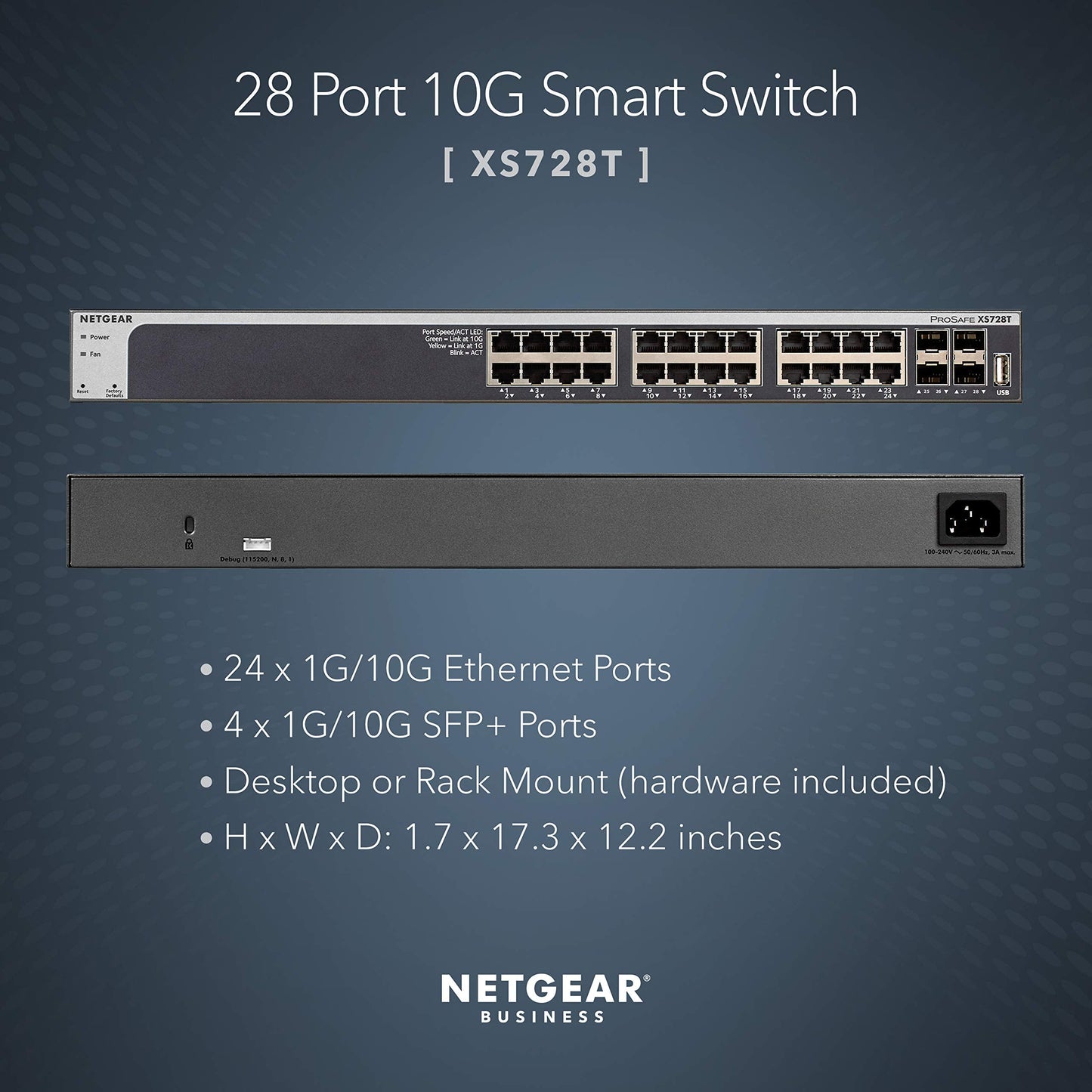 NETGEAR 8-Port Gigabit Ethernet Smart Switch (GS108T) - Managed, with 1 x PD Port, Optional Insight Cloud Management, Desktop or Wall Mount, Silent Operation, and Limited Lifetime Protection