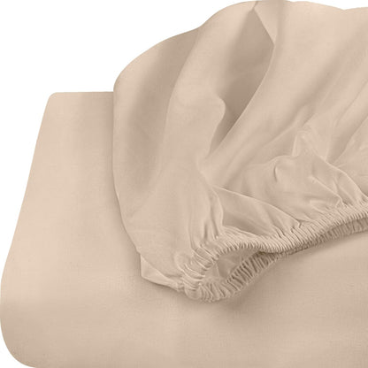 Utopia Bedding Twin Fitted Sheets - Soft Brushed Microfiber with Deep Pockets - Bulk Pack of 2 | Beige
