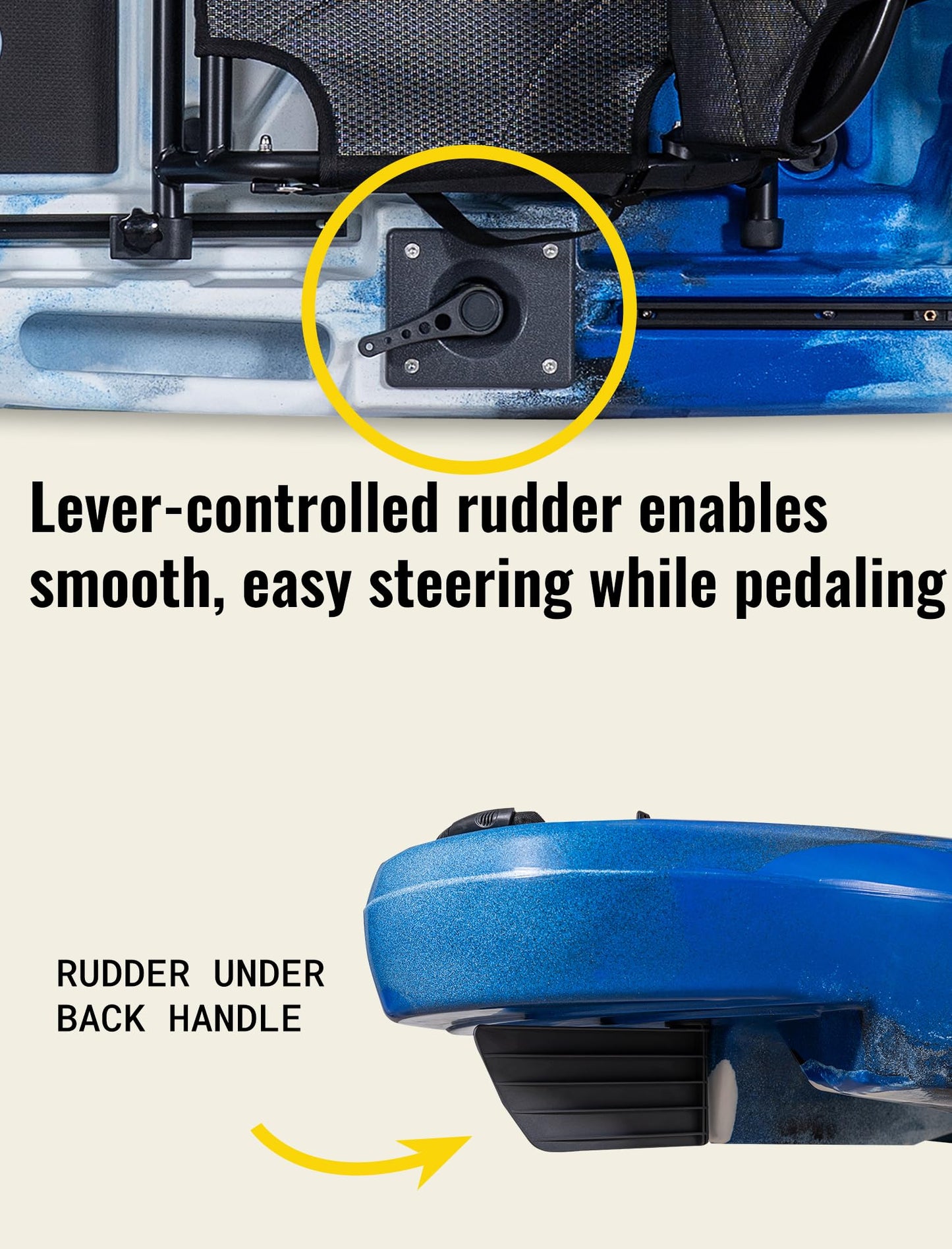RC 10' Single Pedal Kayak - Propeller Drive (Blue Camo)