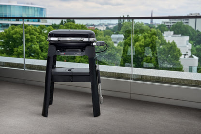 Weber Lumin Portable Electric Grill, Black – High‑Heat Outdoor BBQ Reaching 600°F for Searing, Smoking, Steaming & Warming – Ideal for Samll Spaces & Travel