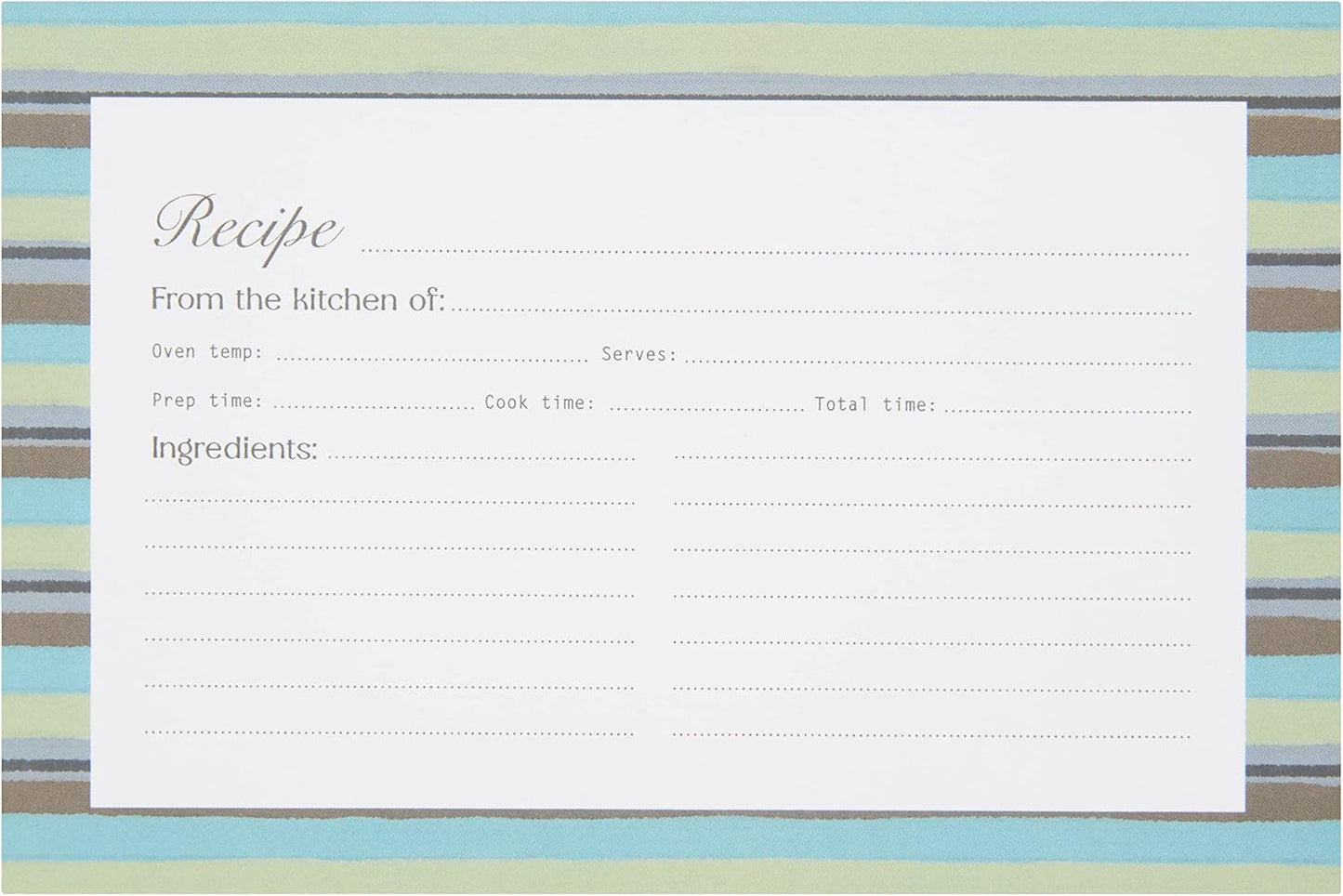C.R. Gibson Forage 4x6 Double Sided Recipe Cards, Multicolor