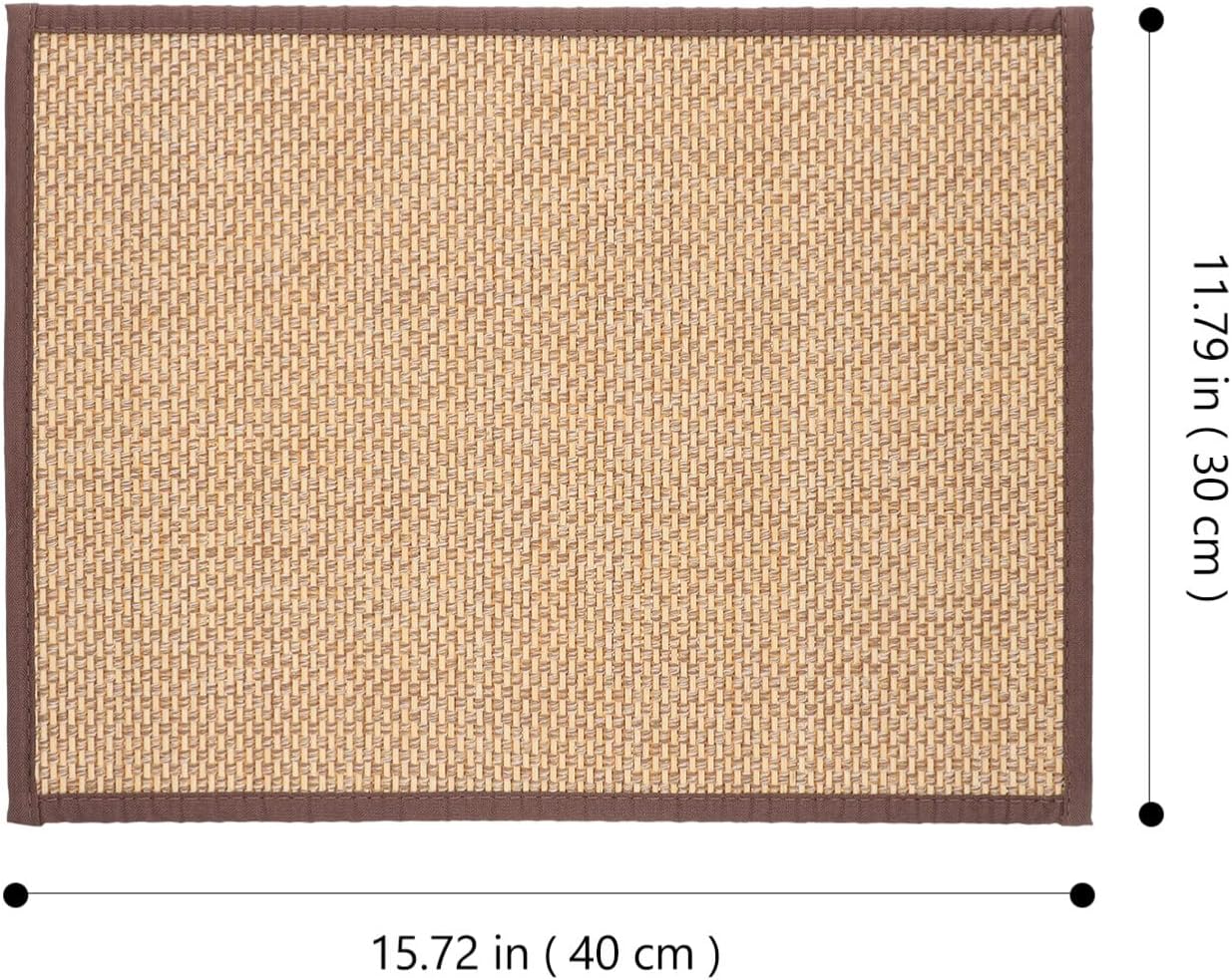 Beavorty Bamboo Rug Woven Straw Seat Cushion, Japanese Style Rattan Futon Sitting Pad for Zen Garden Yoga