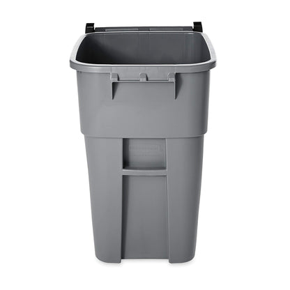 Rubbermaid Commercial Products BRUTE Rollout Plastic Trash/Garbage Can/Bin with Wheels 65 Gal for Restaurants/Hospitals/Offices/Back of House/Warehouses/Home