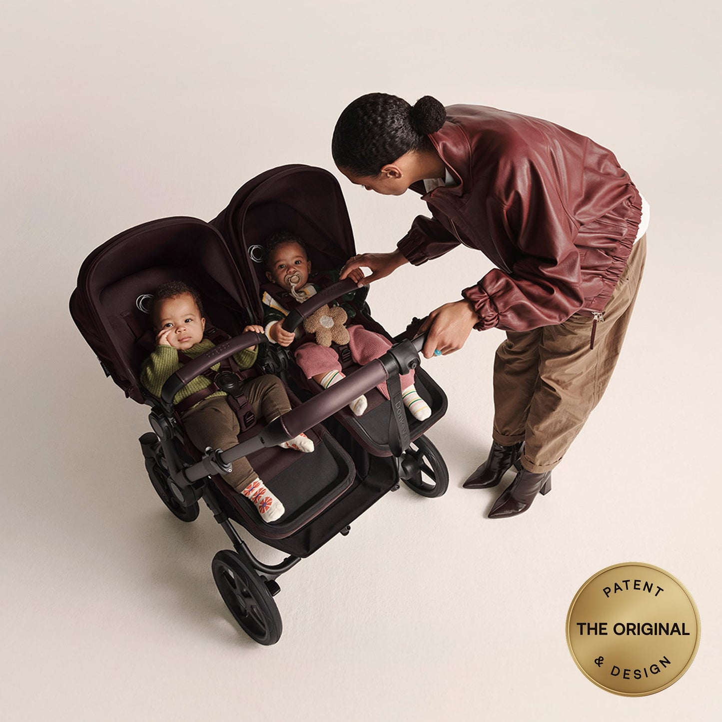 Bugaboo Donkey 6 Sibling Seat – Complete Second Seat Kit for Side-by-Side Double Stroller Conversion, Reversible & Reclining Toddler Seat with Sun Canopy – Deep Indigo
