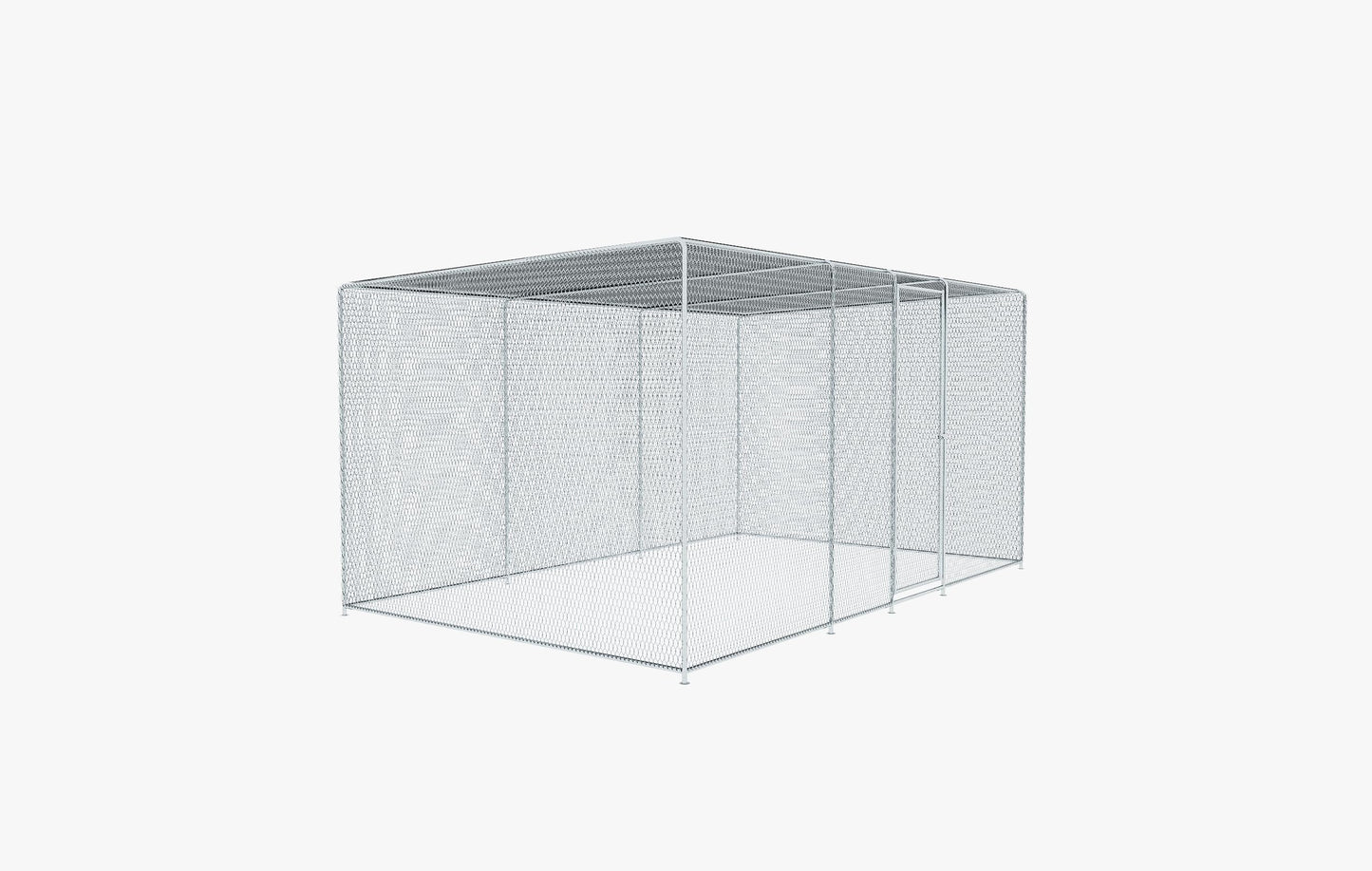 YOPTO Large Chicken Coop 13x8x6.5FT,Walk-in Duck Coop Run Pen with Roof Cover and Automatic Lock,Metal Pet House Cage for Outdoor,Yard,Silver