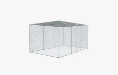 YOPTO Large Chicken Coop 13x8x6.5FT,Walk-in Duck Coop Run Pen with Roof Cover and Automatic Lock,Metal Pet House Cage for Outdoor,Yard,Silver