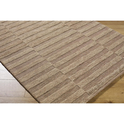 Livabliss x Our PNW Home Area Rugs - 8x10 Idaho Modern Brown Rug for Living Room Bedroom - Large 100% Wool Hand Tufted Beige Sandstorm Carpet for Home Office, Kitchen and Dining Room (8' x 10')