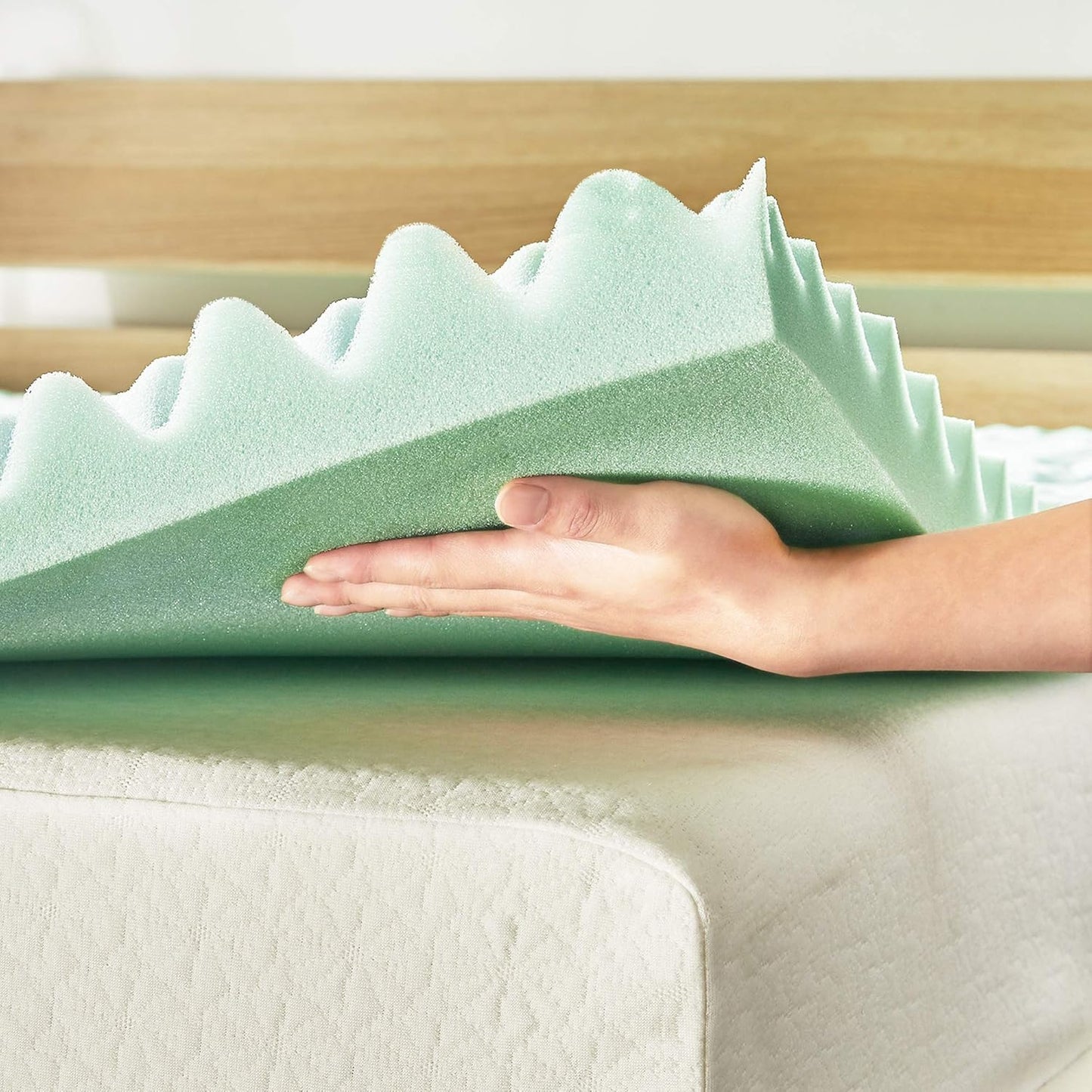 Best Price Mattress Twin Mattress Topper - 1.5 Inch 5-Zone Memory Foam Aloe Infused Cooling Mattress Pad