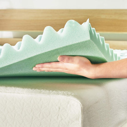 Best Price Mattress Twin Mattress Topper - 1.5 Inch 5-Zone Memory Foam Aloe Infused Cooling Mattress Pad