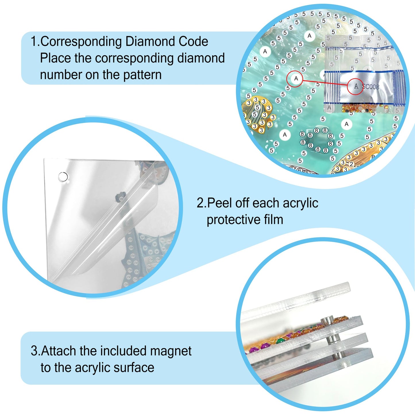 SKRYUIE DIY Acrylayers Diamond Art Kits for Adults, Pig Multi-Layer Acrylic Diamond Painting Kits, 4-Layered Magnetic Stand-Up Tabletop Decor, Unique Multi-Dimensional Craft Gift 4x6 Inch A11