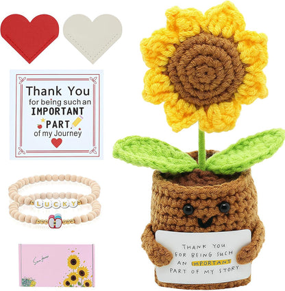 SHUCHNOYE Set Teacher Employee Appreciation Sunflower Gift - Gifts for Women, Appreciation Week Easter Graduation