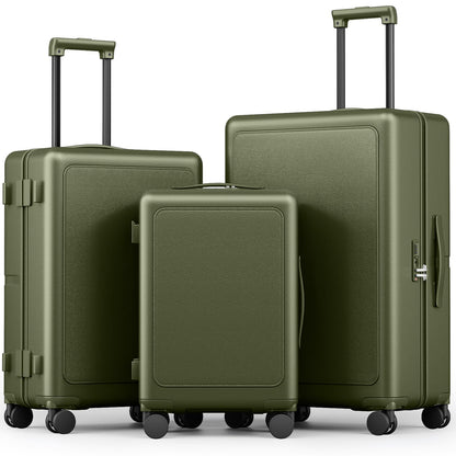 Joyway Luggage Sets 3 Piece with Spinner Wheels, Carry On Luggage 20In with ABS+PC Hardshell, Lightweight Suitcase Set with TSA Lock and Pressure-resistant Frame, 20/24/28 Inch, Green