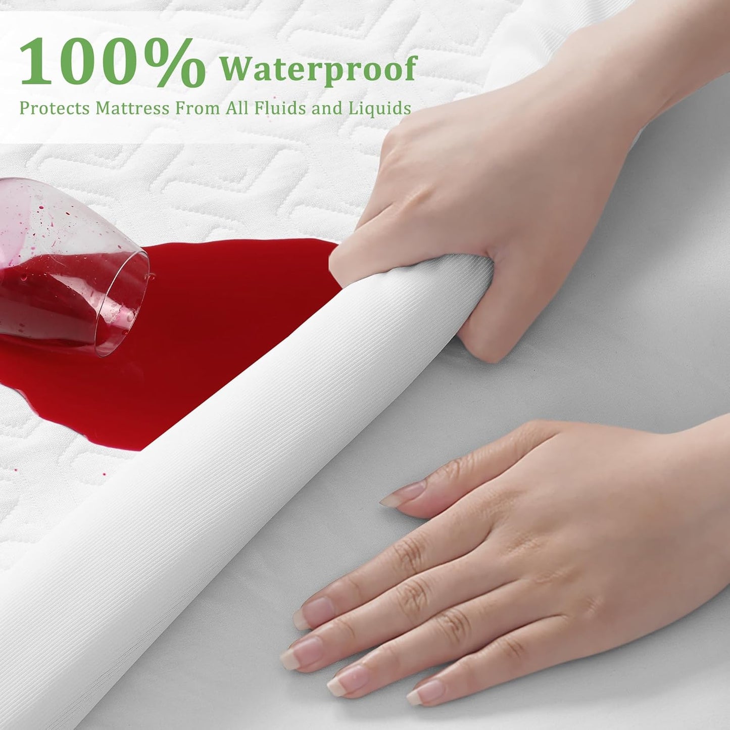 MERITLIFE Premium 100% Waterproof Mattress Protector Twin XL Size, Cooling Breathable Cover with 8-21" Extra Deep Pocket