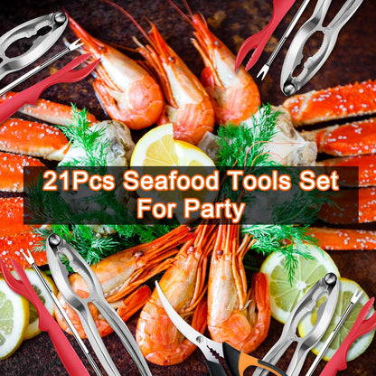 21 6 6 6 2 1 Seafood Cracker Tools, Pcs Crab Leg Crackers and Tools, Crab Crackers, Crab Leg Forks/Picks, Lobster