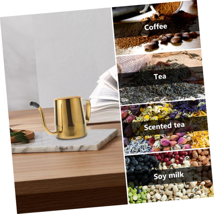 SOLUSTRE 1pc Manual Kettle Tea Pot Drip Kettle Long Spout Stainless Steel Pot for Stovetop Gooseneck for Home Use