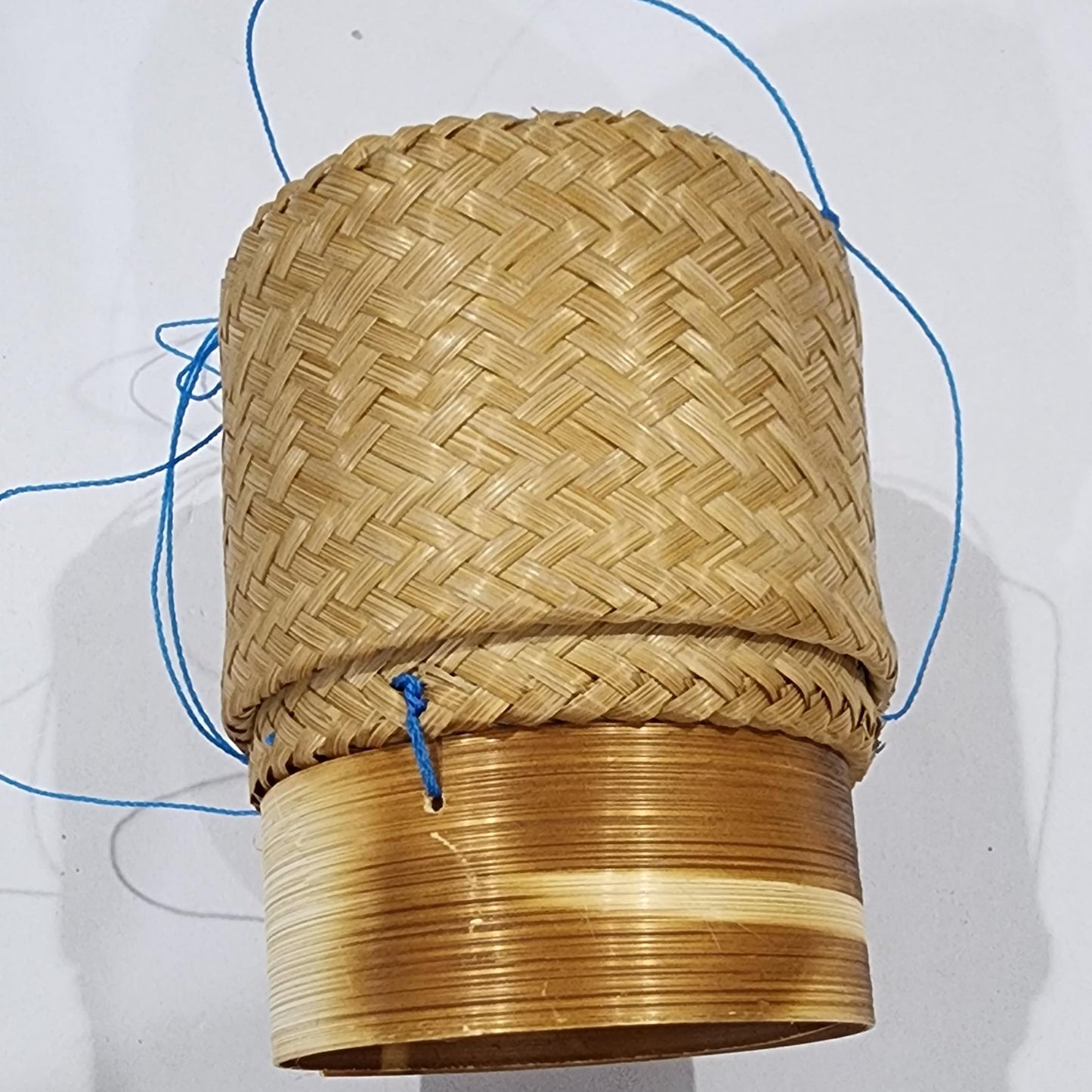 Heavens Tvcz Handwoven Bamboo Sticky Rice Box 3.4" | Thai Traditional Rice Basket with Lid | Eco Food Container – Perfect for Asian Food Serving & Home Deco