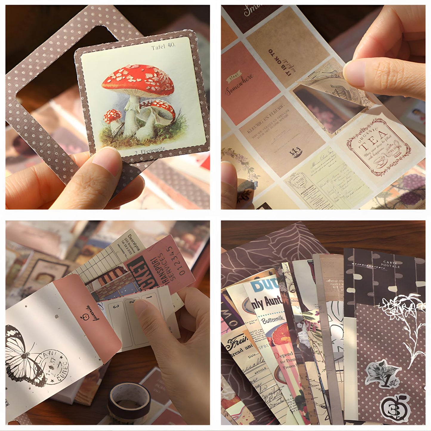 YagCu 348 Pcs Scrapbooking Kit, Vintage Junk Journal Supplies for Adult, Large Collection Journal and Scrapbook Set, Bullet Journals Materials, Journaling Arts Craft Beginner