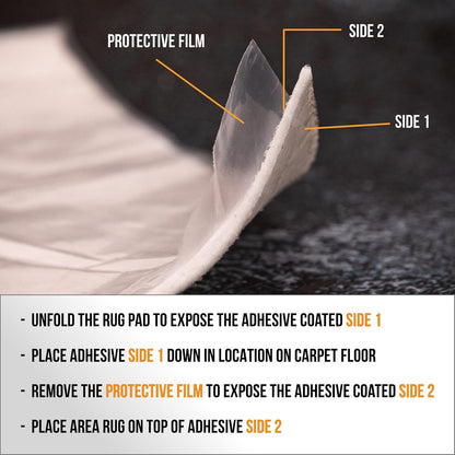 Grip-It Magic Stop Rug PAD, 2x8, White