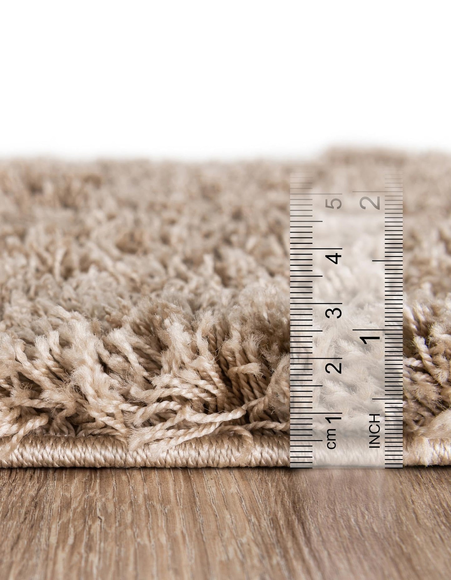 Unique Loom Solid Shag Collection Area Rug (7' 1" x 10' Rectangle, Taupe)