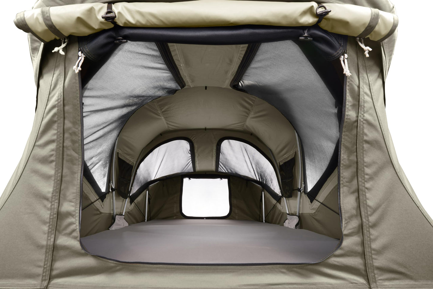 Thule Approach M New - Soft Shell Rooftop Tent - 2-3 Person Tent - Luxurious Dual-Density Memory Foam Mattress Included - Large Panoramic Windows with Breathable mesh - Lockable mounting Brackets