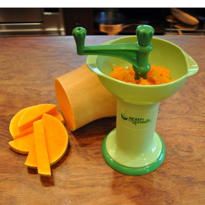 Green Sprouts Fresh Baby Food Mill, Manual Puree Maker with Built-In Serving Bowl, Separates Seeds & Skins, No Batteries or Electricity Needed, Compact, Dishwasher Safe