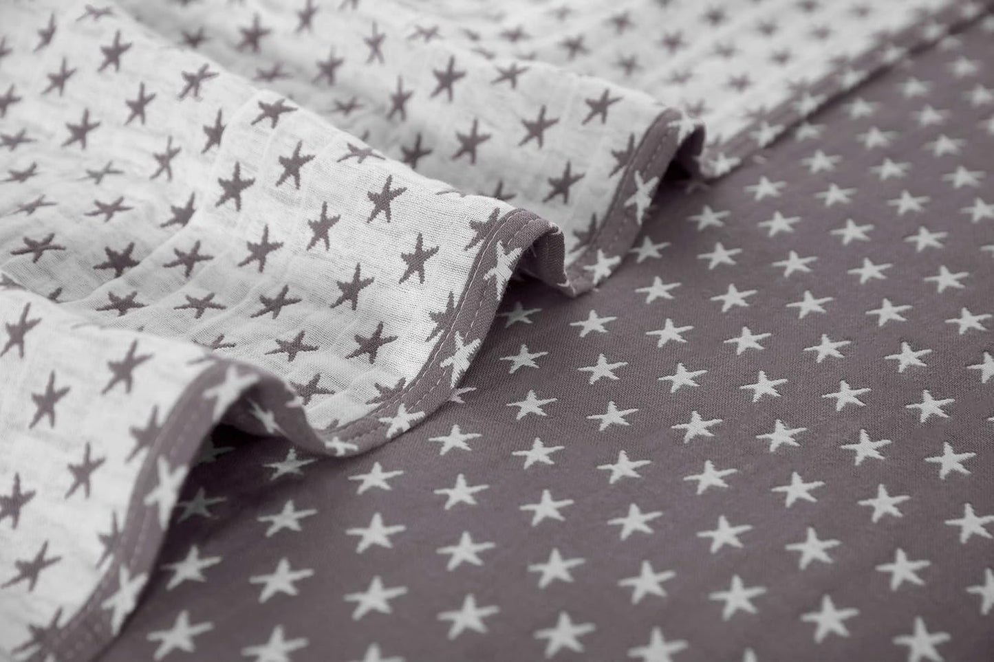 Sterling Creek Dawson Star Muslin Blanket Twin Three Layers Lightweight Breathable Cotton Gauzy Blanket for Adults, All