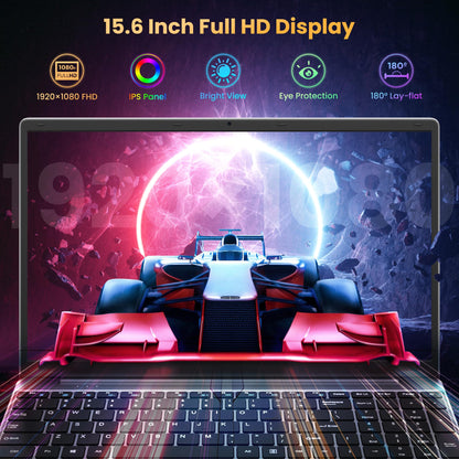jumper 15.6" FHD Laptop, 12GB RAM 640GB Storage Expandable to 512GB,1 Year Office 365, Numeric Keyboard, HDMI, WiFi5, BT4.2,38Wh Battery, Windows 11 Laptop for Business and Student
