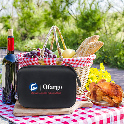 Ofargo Meat Injector Kit for Smoker with 3 Marinade Flavor BBQ Injector Syringe Needles, Injector Marinades for Meats, Turkey, Brisket; 2-oz; Paper and E-Book (PDF) User Manual Included