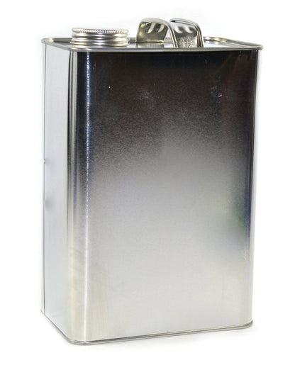 EISCO 1 Gallon F-Style Reusable Metal Can with 1-3/4" Delta Opening and Screw On Cap - Secure Storage and Easy Pouring