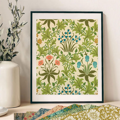 MerwDeeyt Scrapbook Paper 12x12 In and 6x6 In Pack, Spring Floral Patterned Paper for Scrapbooking, 48 Sheets Double Sided Decorative Craft Papers for Card Making Journaling Decor (Green)