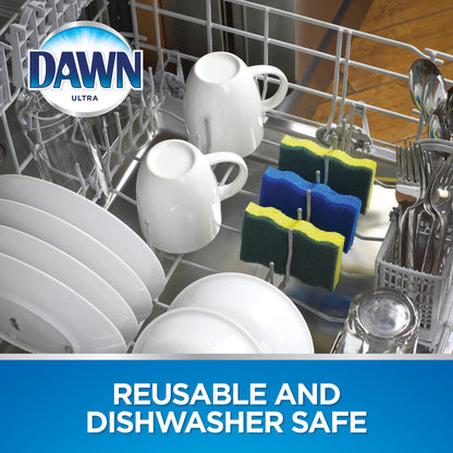 Dawn Non-Scratch Kitchen Dish Sponges, Blue (Pack of 3)