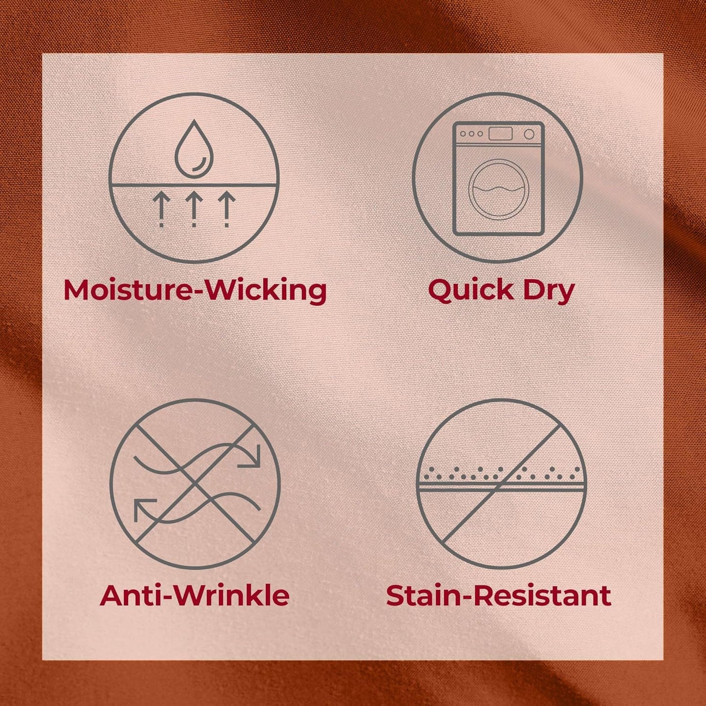 Mellanni Twin Sheets Set - 3 PC Hotel Luxury Bedding | Extra Soft, Cooling, Wrinkle & Stain Resistant (Twin, Terracotta)