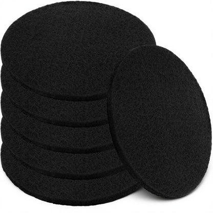 Tallew 6 Pack 15'' Oil Drain Splash Pad Round Anti-Splash Oil Splash Pad, Universal Car Fluid Change Mat Fits Most Drains and Transmission Pans, for Mechanics and Automotive Techs, Black