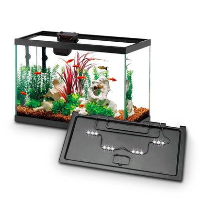 Aqueon Aquarium Starter Kit with Smart Clean Filtration and LED Lighting, Freshwater and Saltwater Fish, 20-Gallon