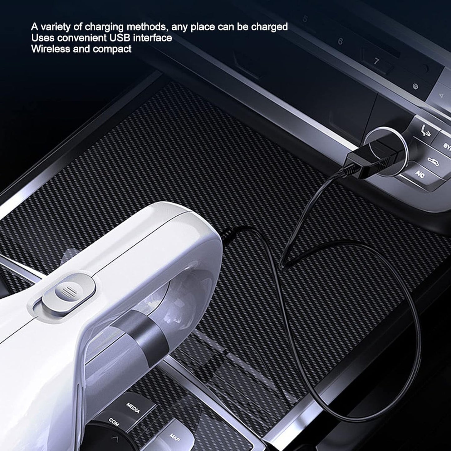 Cordless Vacuum Cleaner, Powerful 12000pa Suction Stick Vacuum with Long Nozzle Brush and Extended Hose, Lightweight