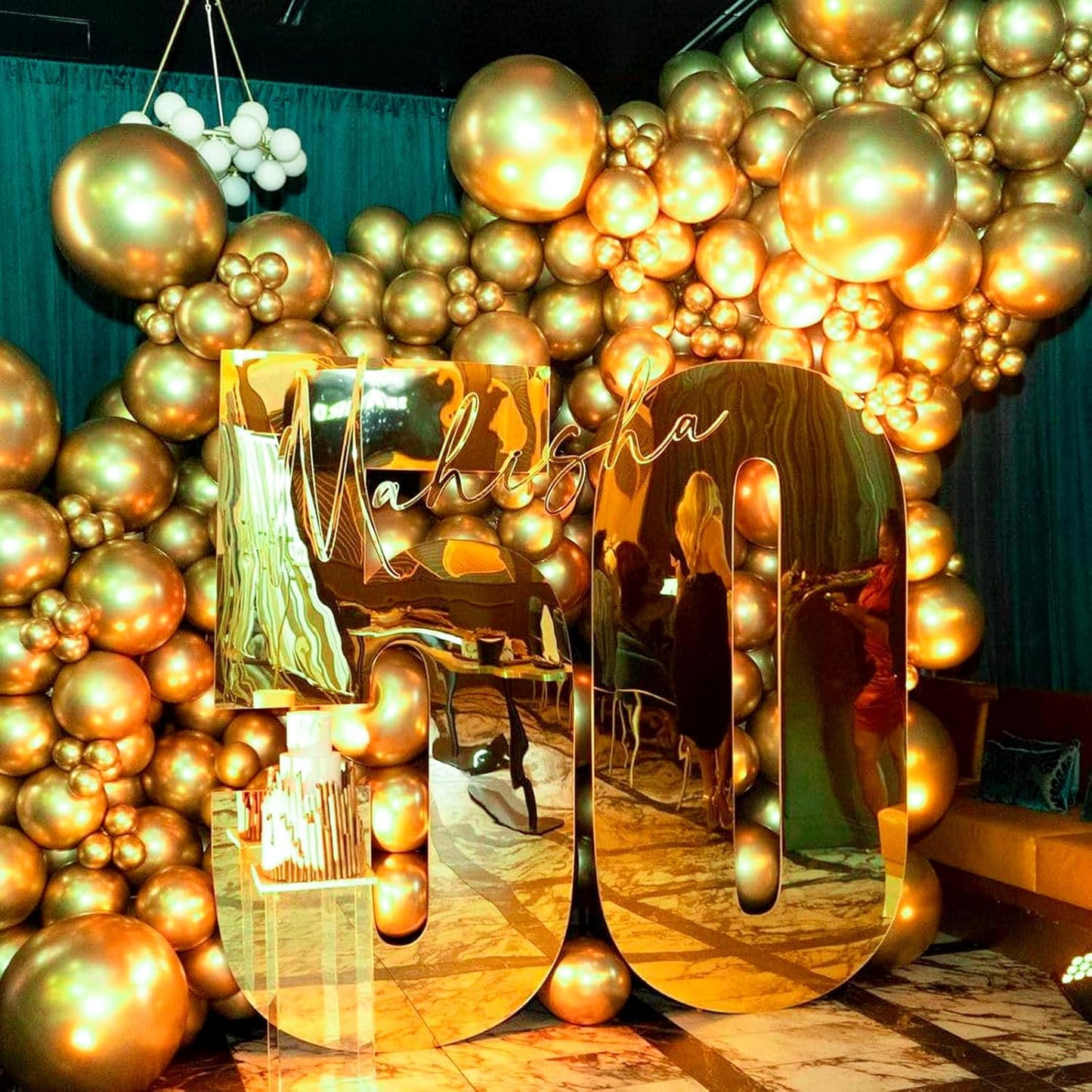 PartyWoo Gold Balloons - 20pcs 18-Inch Latex Helium Balloons for Celebrations & Events | Gold-G101