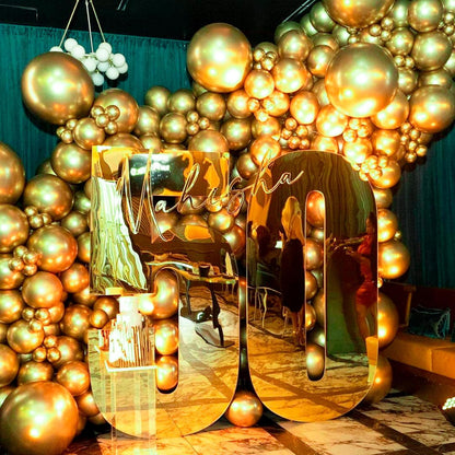 PartyWoo Gold Balloons - 20pcs 18-Inch Latex Helium Balloons for Celebrations & Events | Gold-G101
