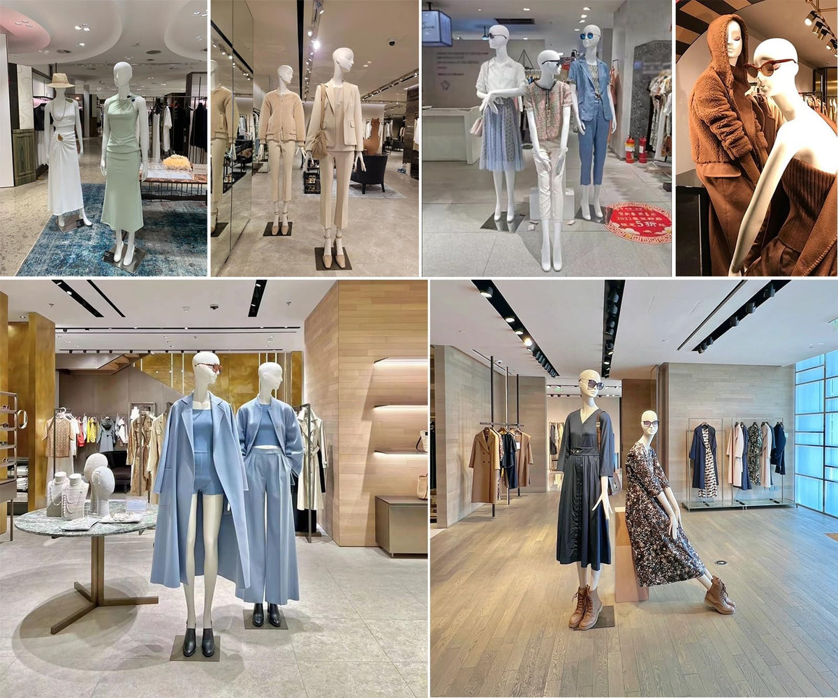 Tall Matte White Female Mannequin with Head - Detachable Dress Form Dummy for Retail, Online Shop & Home Display - Ideal Torso Body for Fashion Styling (Size: Style 1)