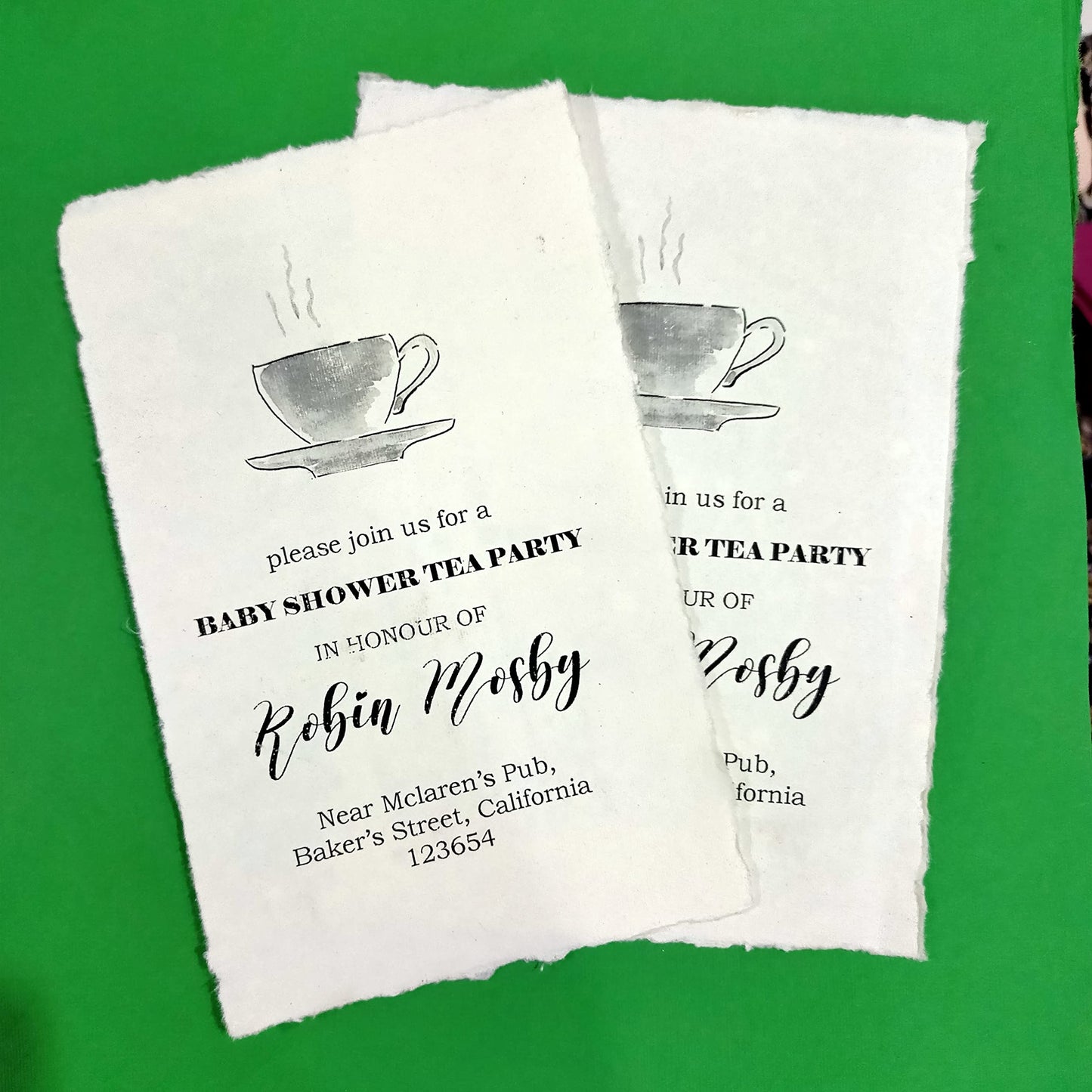 E-Tailor Handmade Cotton Paper Deckle Edge Loose Leaf Sheets 130 GSM Ivory White (5x7, Ivory-1-Pack of 50)