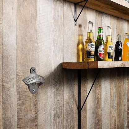 ZOOFOX 12-Piece Wall Mounted Vintage Metal Bottle Opener for Bar, KTV, Home and Outdoor