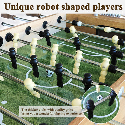 Seydrey 55" Competition Sized Foosball Table, Arcade Table Soccer for Home with Leg Levelers & Heavy-Duty Legs