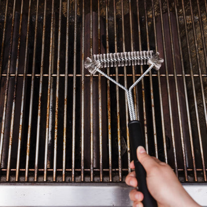 Chef Craft Select BBQ Grill Brush, 18 Inch, Stainless Steel/Black