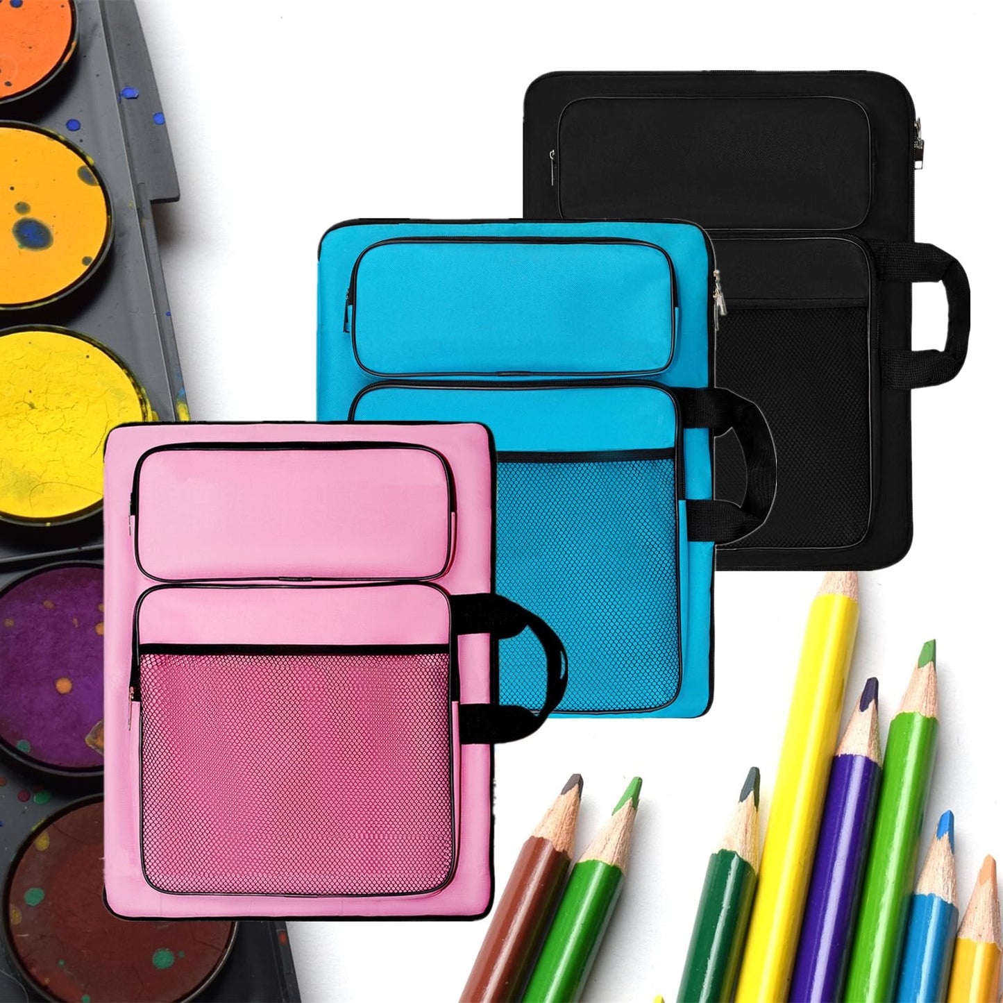 TreochtFUN Art Portfolio Kids Drawing Supply Bag 15 x 18 in for Children Lesson - Artwork Case Storage Sketchbook,Drawing Pencil,Artist Set