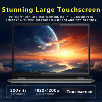 Lenovo Flex 5i Chromebook Plus 14" WUXGA Touchscreen 2-in-1 Laptop, Intel Core i5-1334U, 8GB LPDDR4x, 416GB Storage (256GB SSD&160GB Docking Station), Backlit Keyboard, FHD Camera, Chrome OS, Gray