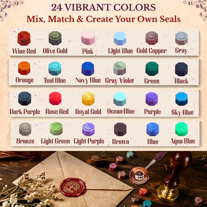xxxHOLIC Wax Seal Kit, 624 Beads, 24 Colors