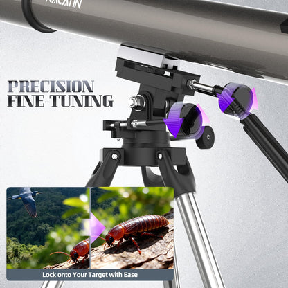 NACATIN Astronomy Telescope for Adults & Professionals, 102mm Aperture 900mm with Dual Slow-Motion Rods - for Ultra-Smooth & Precise Tracking, Telescope for Adults high Powered for Moon & Planets